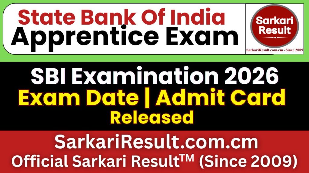 SBI Apprentice Admit Card 2026